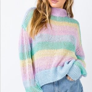 Lazy oaf pastel rainbow sweater jumper